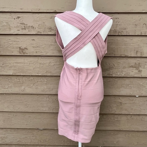 Fashion Nova mauve bandage bodycon dress! - Picture 5 of 7